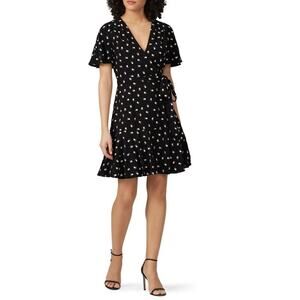 Jill Stuart Embroidered Floral Side Tie Dress Size 4